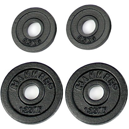 Finnlo Hantelscheiben schwarz (Ausführung: 2 x 0,5 kg + 2 x 1,25 kg)
