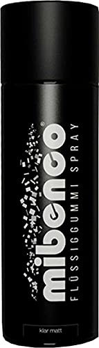 mibenco 71420000 flytande gummispray/sprayfilm, klar matta, 400 ml – ny färg och skydd för ytor och för att måla fälgar