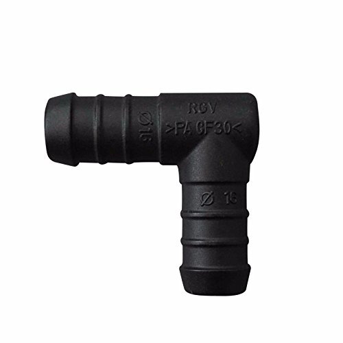 BHC624 Universal 90° Pipe Tube Hose Corner L-Connector For Car Boat Vehicle Engine House Garden 16X16 mm