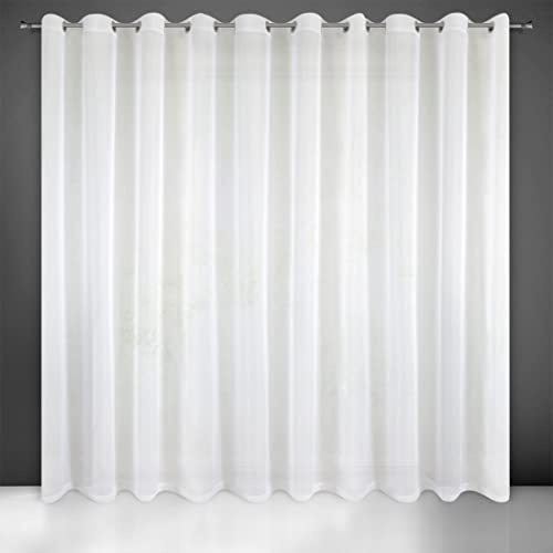 Eurofirany Lucy Voile-Vorhang, Weiß, 300 x 250 cm