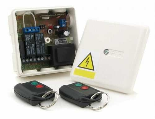 Danitech Funk Set 2X Handsender 2 Kanal Empfänger ST100HS/P wie ST100 jedoch universal/potenzialfrei für Garagentor Rolltore Jalousie mit 433MHz und Rolling Code (Keeloq)