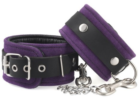 Erotic Fashion Fussschellen , lila-schwarz Echtes Leder, 1er-Pack (1 x 1 Stück)