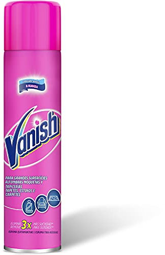 Vanish Quitamanchas para alfombras, moquetas, tapicerías y grandes superficies, formato espuma, El embalaje puede variar