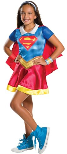 Rubies Disfraz Harley Quinn Classic para niña, Top con pantalones, cinturón, muñequera y antifaz, Licencia Oficial Warner Bros, DC Comics para Halloween, Carnaval, Fiestas