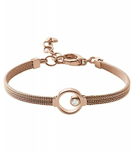 Skagen Damen Edelstahl Mesh Armband ELIN, 16,5 cm Länge, 4 cm Verlängerung mit Karabinerverschluss