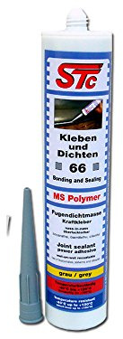 STC 1K Dichtmasse MS Polymer grau 290 ml Kartusche | Kleben und Dichten – Karosseriekleber Kraftkleber Karosseriedichtmasse