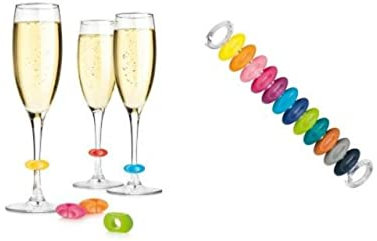 Tescoma 695454 Uno Vino Anelli Segna Calici, 12 Colori