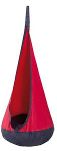 roba 97220 Hängesack, Tropfenform, mit aufblasbarem Kissen (Navy/Rot)
