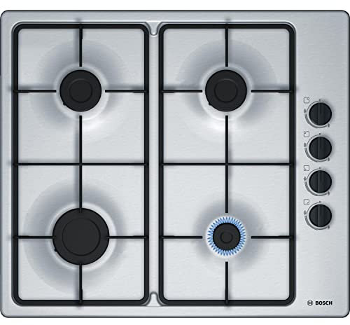 Bosch Home & Kitchen Appliances BoschPBP6B5B60 Gas hob, 60 cm, Stainless steel, Serie 2, Built in