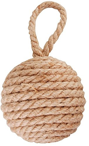 Fallen Fruits Heavy Duty Rope Knot Doorstop with Handle Durable Door Stop Stopper Home Decor (Sphere)
