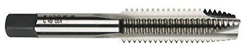 Morse Cutting Tools 33036 Spiral Point Plug Taps, High-Speed Steel, Bright Finish, H3 Pitch Diameter, 3 Flutes, 7/16, 20 Size