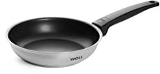 Woll – Concept Bratpfanne Ø 20 cm Edelstahl, 4,5 cm hoch – Induktion – für alle Herdarten – backofenfest bis 200 °C – langlebige Pfanne silber