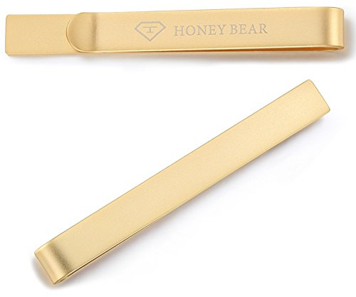 HONEY BEAR 5.4cm Herren Glänzend-Silber Krawattennadel Krawattenklammer Tie Clip 2.12inch