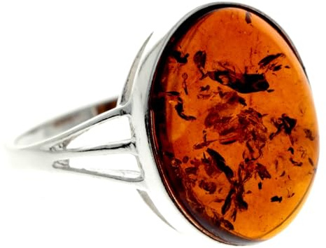 SilverAmber - 7504P - Bague Femme - Ambre - Argent 925/1000