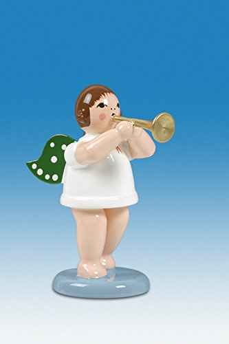 Rudolphs Schatzkiste Holzfigur Engel mit Trompete ohne Krone Höhe 6cm NEU Holzengel Instrument Seiffen Erzgebirge Figur Dekoration Holzfiguren Weihnachten Fensterschmuck Spielzeug Deko