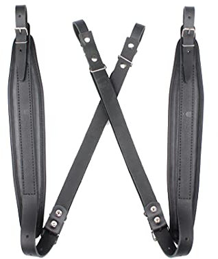 Hochwertig 6cm Akkordeon Schulterriemen Akkordeongurte Leder