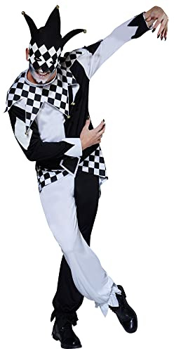 Rubie's 810994STD Officiell Dark Jester Halloween Cirkus Kostym, Män, Standard Storlek Halloween Halloween Halloween