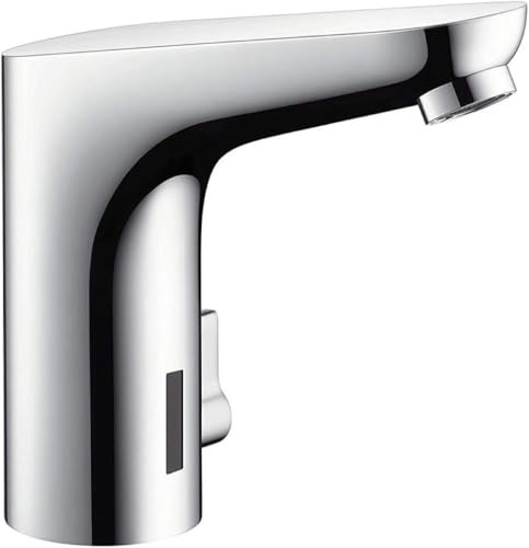 hansgrohe Wasserhahn Focus Elektronik-Waschtischarmatur, Auslauf Höhe 130mm mit Temperaturregulierung und Netzanschluss, Chrom