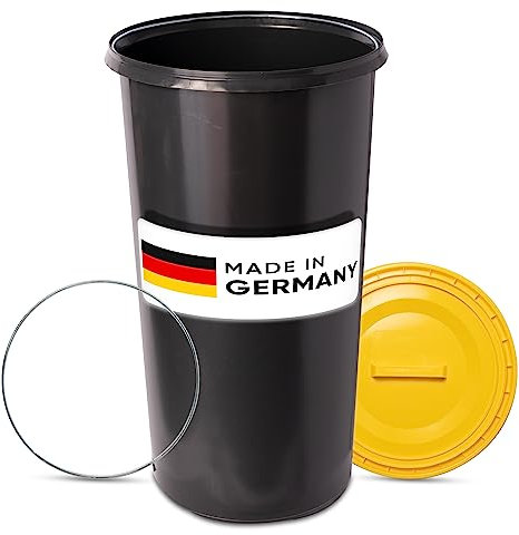 TOPANBIETER 999 60 Liter Mülleimer Sack-Ständer Gelber Sack Eimer Müllsackständer mit Deckel - Ring - Futtertonne