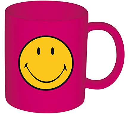 Zak Designs 6187-1591 Smiley Klassik Becher fuchsia 35 cl