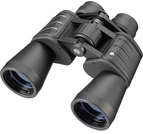 Bresser Fernglas Hunter 20x50 mit hoher Vergrößerung, vollvergüteter Optik und robustem gummiarmiertem Korpus inklusive Stativanschlussgewinde, Dioptrienausgleich