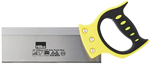 Hilka Tools Hilka 45700010 10 (250 mm) Hardpoint Tenon Saw, Yellow/Silver, Inch