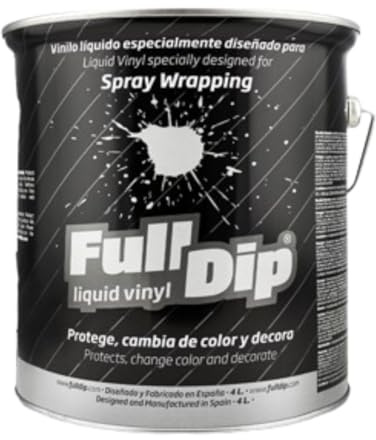 FULL DIP Abnehmbarer Lack, Kanister 4 l, transparent, matt, Vinyl, flüssig