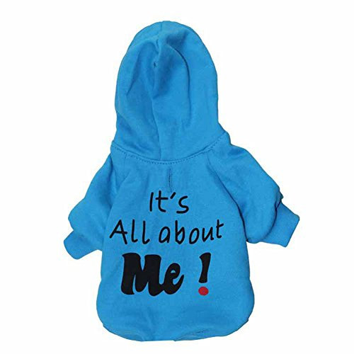 Zoonpark® Hundekleidung, moderner Hunde-Hoodie mit Kapuze aus weichem Fleece, Kapuzenkleidung für kleine Hunde, warmer Mantel für Hunde, Welpen, T-Shirt, Kostüm, Winterbekleidung für kleine Hunde