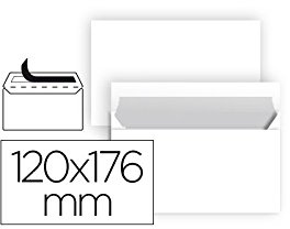 Liderpapel - Sb88 Pack De 25 Sobres, 120 X 176 Mm, Color Blanco
