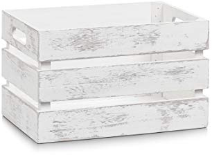 Zeller 15130 Vintage förvaringsbox, vit, 31 x 21 x 18,7 cm