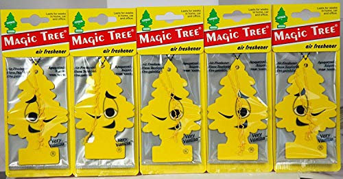 MAGIC TREE VERY VANILLA PACK OF 5 AIR FRESHENER