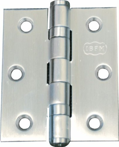 Cerniera Piana per Porta a Libro in Acciaio Inox Satinato 76x63 mm conf. 2 Pz