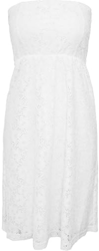 Urban Classics Damen Cocktail Kleid Ladies Laces Dress, Knielang, Gr. 42 (Herstellergröße: XL), Weiß (White 220)