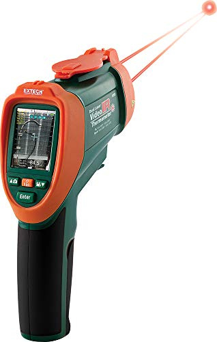 Extech VIR50 - Thermomètre Vidéo IR À Double Laser | Temp IR -58 à 3992F (à 2200°C), 50:1, caméra VGA, TFT couleur 2,2po, double laser, entrée Type K