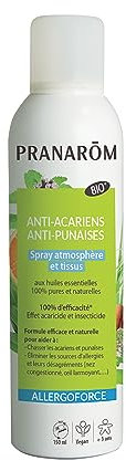 Pranarôm – Spray anti-acariens et punaises de lit ALLERGOFORCE – Efficacité prouvée – Elimine 100% des acariens et punaises de lit - 150 ml