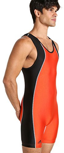 adidas Wide Side Panel Singlet AM: Orange/Black
