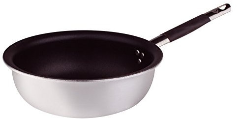 Pentole Agnelli ALSC2111BMSC36 Linea Cool Alluminium Platinum Padella Mantecare con 1 Manico da 5 mm, 36 cm