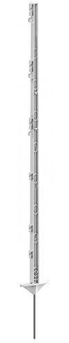 Kerbl 25 Stück Vollkunststoffpfahl 125 cm Doppeltritt Bodennagel 21 cm Weidezaunpfahl