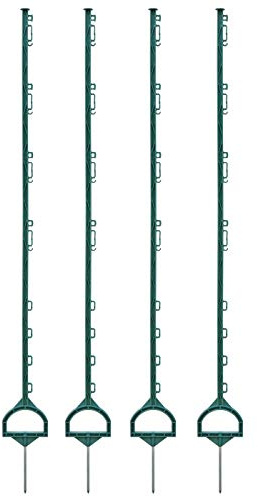 VOSS.farming 40x Weidepfähle, 157cm, Steigbügel, glasfaserverstärkt, grün