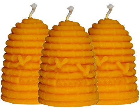 Naturra 3 100% Bienenwachs Kerzen Bienenstock Honigkorb
