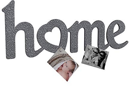 Colours-Manufaktur Magnetwand Hochglanz pulverbeschichtet *Made IN Germany* viele Verschiedene Motive, Größen und Farben (Home (59 x 21 cm), Silber-Antik)