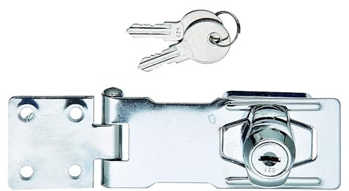 Alberts 348458 Sicherheits-Überfalle | abschließbar | chromatiert | Länge Überfalle 100 mm | Breite 41,5 mm