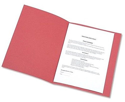 10 x Aktendeckel rot Kanzleipapier 180 gsm Q Connect kf26028 sq49