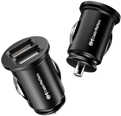 Cable Matters 10W 2A Mini Dual USB Autoadegeräte mit intelligentem | USB Adapter Auto, Samsung Galaxy S10, Note 9, LG G7, iPad Air, Google Pixel 3 und mehr