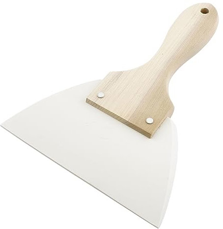 Wooden handle silicon rubber spatula oversized triangular width 155 (Japan import / The package and the manual are written in Japanese)