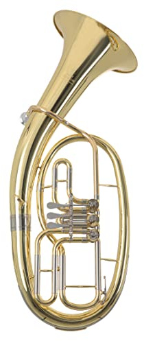Roy Benson Bb-Tenorhorn TH-202 (Premium Kompaktmodell, mit Ø 26 cm Messing Schallstück, langlebigem Goldmessing Mundrohr, Neusilber Zügen, in lackiertem Finish, inkl. leichtem Formetui)