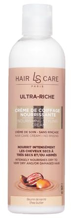 LAURA SIM'S - Crème de coiffage Nourrissant au Beurre de Karité - Hydrate & Protège les Cheveux Secs Frisés Crépus Défrisés - Soin Cheveux Actifs Naturel Ultra Nourrissant - Sans Paraben - 200 ml