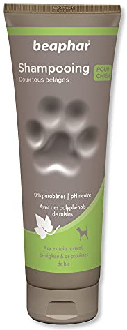 BEAPHAR – Shampoing Premium Doux Tous pelages pour Chien – Aux extraits naturels de réglisse & de protéines de blé – Nourrit, Pelage sain et Brillant – pH Neutre & sans parabens – 250ml