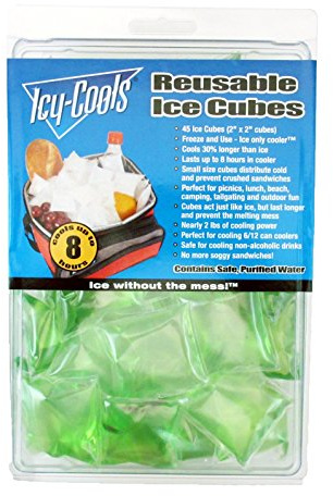 Icy Cools Reusable Ice Cubes Made In USA- Green- 1 Pack