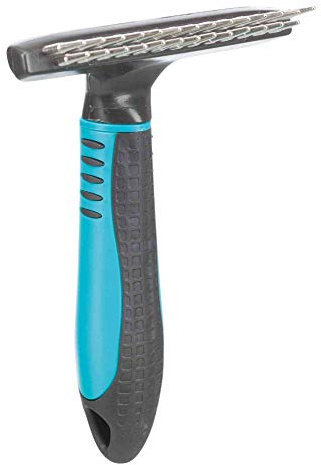 Trixie Metallstriegel, Langhaar, Doppelzinken, 10 × 15 cm, 150 g (1er Pack)